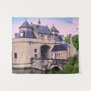 Historisches Stadttor in Brügge Wandteppich