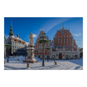 Historisches Stadtzentrum von Riga, Lettland Poster