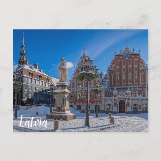 Historisches Stadtzentrum von Riga, Lettland Postkarte (Vorderseite)