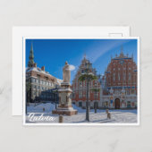 Historisches Stadtzentrum von Riga, Lettland Postkarte (Vorne/Hinten)