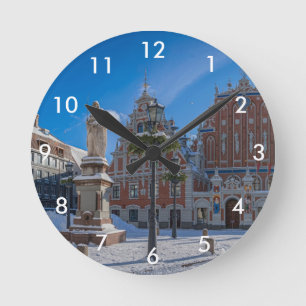 Historisches Stadtzentrum von Riga, Lettland Runde Wanduhr