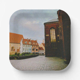 Historisches Stadtzentrum von Riga Pappteller