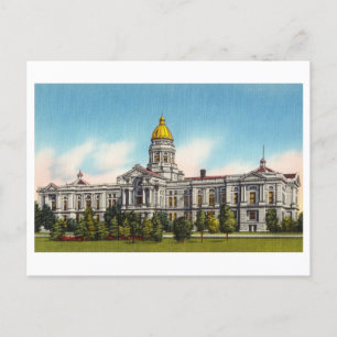 Historisches State Capitol in Cheyenne, Wyoming Postkarte