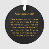 Historisches Stimmrecht-Button-sammelbare Ornament (Rückseite)