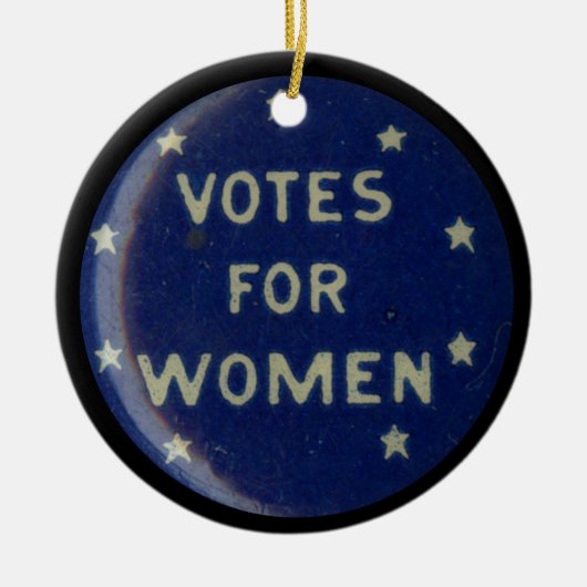 Historisches Suffrage-Button Sammellage Keramik Ornament (Vorne)