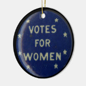 Historisches Suffrage-Button Sammellage Keramik Ornament (Links)