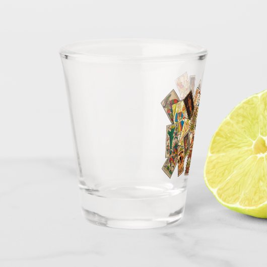 Historisches Tarot Showglas Schnapsglas (Links)