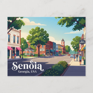 Historisches USA-Downtown Senoia Postkarte