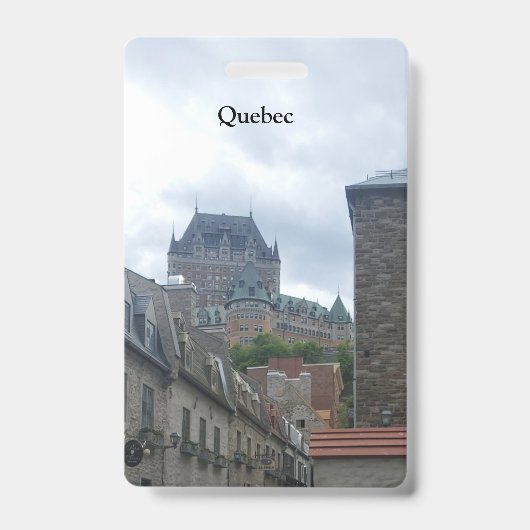 Historisches Viertel von Quebec City Ausweis (Vorderseite)
