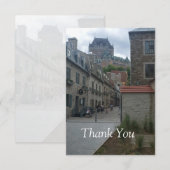 Historisches Viertel von Quebec Dankeskarte (Vorne/Hinten)