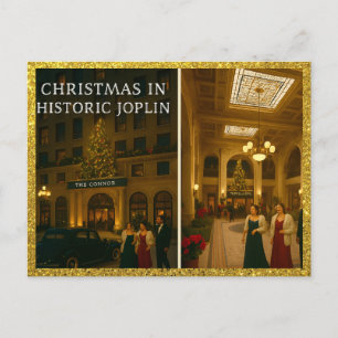 Historisches Weihnachtshotel Joplin MO Connor Feiertagspostkarte