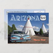 Historisches Wigwam Motel, Route 66, Arizona Postkarte (Vorne/Hinten)