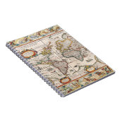 Historisches World Map Notebook Notizblock (Rechte Seite)