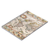 Historisches World Map Notebook Notizblock (Linke Seite)