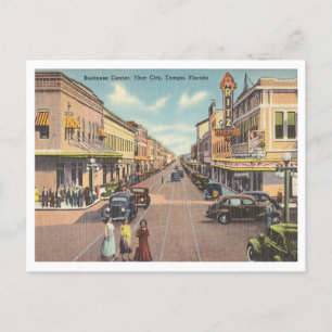 Historisches Ybor City, Tampa, Florida Geschäftstr Postkarte