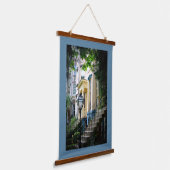 Historisches Zentrum Savannah GA Zuhause Fotografi Wandteppich Mit Holzrahmen (Gewinkelt)