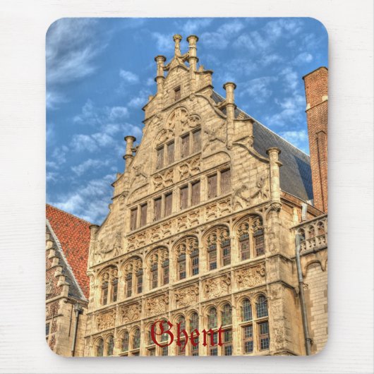 Historisches Zentrum von Gent, Belgien Mousepad (Vorne)