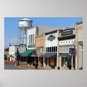 Historisches Zentrum von Henderson, Texas Poster