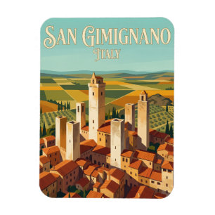 Historisches Zentrum von San Gimignano Italien Magnet