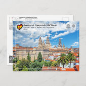 Historisches Zentrum von Santiago de Compostela Postkarte (Vorne/Hinten)