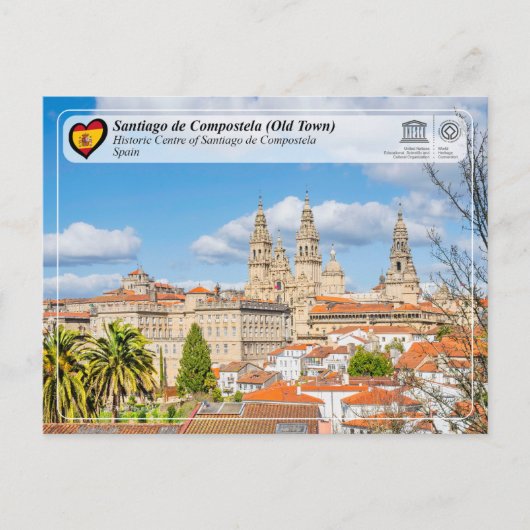Historisches Zentrum von Santiago de Compostela Postkarte (Vorderseite)