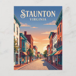 Historisches Zentrum von Staunton USA Postkarte