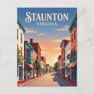 Historisches Zentrum von Staunton USA Postkarte