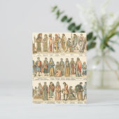Historisches Ziviles Kleid Postkarte (Stehend Vorderseite)