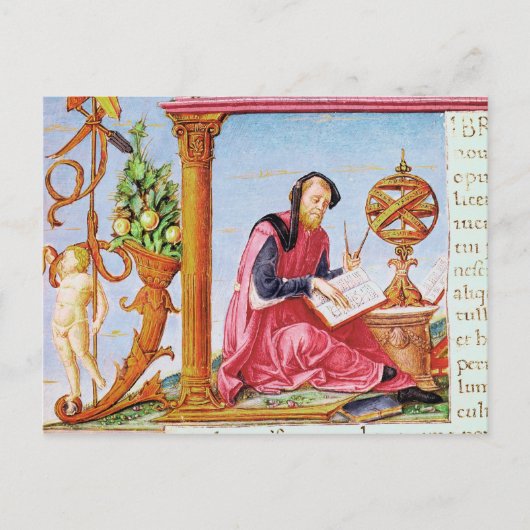 Historisierte erste 'L', die Pliny der Postkarte (Vorderseite)