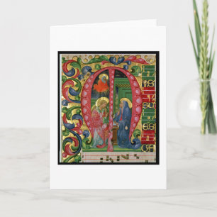 Historisierte erste "M" mit der Darstellung der An