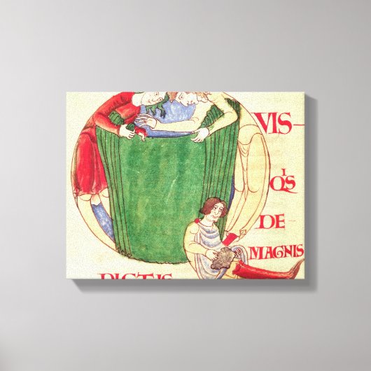 Historisierte erste "Q" mit den Aufzügen Leinwanddruck (Vorderseite)