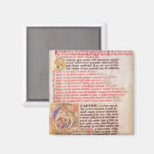 Historisierte erste "Q" mit drei Bildern Magnet (Vorderseite/Rückseite)