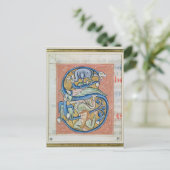 Historisierte erste 'S' mit einem Akrobaten Postkarte (Stehend Vorderseite)