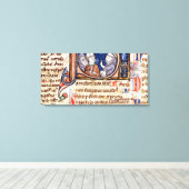 Historisierte erste 'S' mit Papst Gregory Leinwanddruck (Insitu (Holzboden))