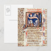 Historisierte erste 'S' mit Papst Gregory Postkarte (Vorne/Hinten)