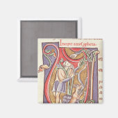 Historisierte erste 'V' mit Amos Magnet (Vorderseite/Rückseite)