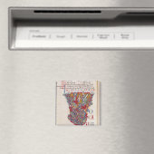 Historisierte erste 'V' mit einer Szene Magnet (In Situ (Geschirrspüler))