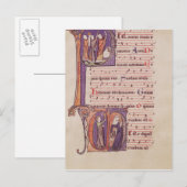 Historisierte Initialen "P" Postkarte (Vorne/Hinten)
