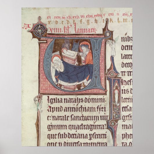 Historisierte Initialen "U" und "I" Poster (Vorne)