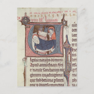 Historisierte Initialen "U" und "I" Postkarte