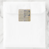 Historisierter Anfangswert "P" Quadratischer Aufkleber (Tasche)