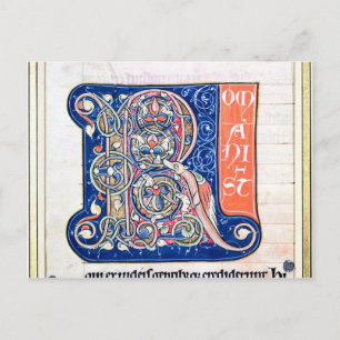 Historisierter Anfangswert "R" 2 Postkarte