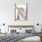 Historisierter Anfangswert "R" Leinwanddruck (Insitu (Schlafzimmer))