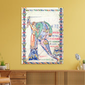 Historisierter Anfangswert "R" Leinwanddruck (Insitu (Wohnzimmer))