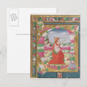 Historisierter Buchstabe 'E' mit der Figur des Kön Postkarte (Vorne/Hinten)