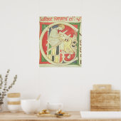 Historisiertes anfängliches 'C', das einen Mönch d Poster (Küche)