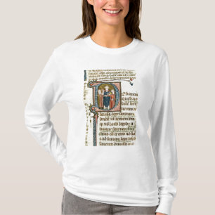 Historisiertes anfängliches 'D', das einen Prieste T-Shirt