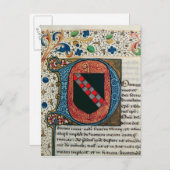 Historisiertes anfängliches 'D' mit einem Wappen Postkarte (Vorne/Hinten)