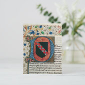 Historisiertes anfängliches 'D' mit einem Wappen Postkarte (Stehend Vorderseite)