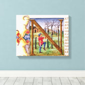 Historisiertes Anfangszeichen "N" Leinwanddruck (Insitu (Holzboden))